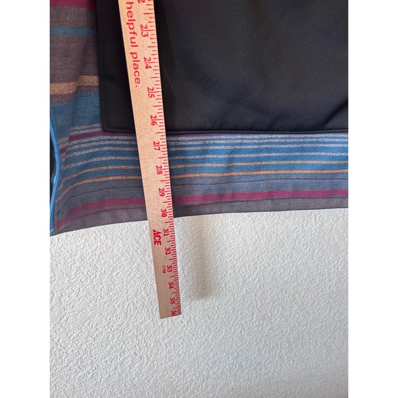 Aperture Bonded Fleece Hooded Half-Zip Anorak Jacket‎ Colorblock Striped Size S - Picture 9 of 10